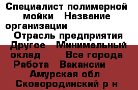 Специалист полимерной мойки › Название организации ­ Fast and Shine › Отрасль предприятия ­ Другое › Минимальный оклад ­ 1 - Все города Работа » Вакансии   . Амурская обл.,Сковородинский р-н